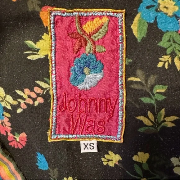 🔥 HOST PICK 🔥 Johnny Was Asymmetrical Floral Sheer Tunic Size XS - Picture 3 of 4